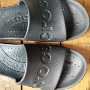 Black Croc Slides